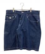 Denhamデンハム）の古着「デニムハーフパンツ　WIND AND SEA 23SS」｜ネイビー