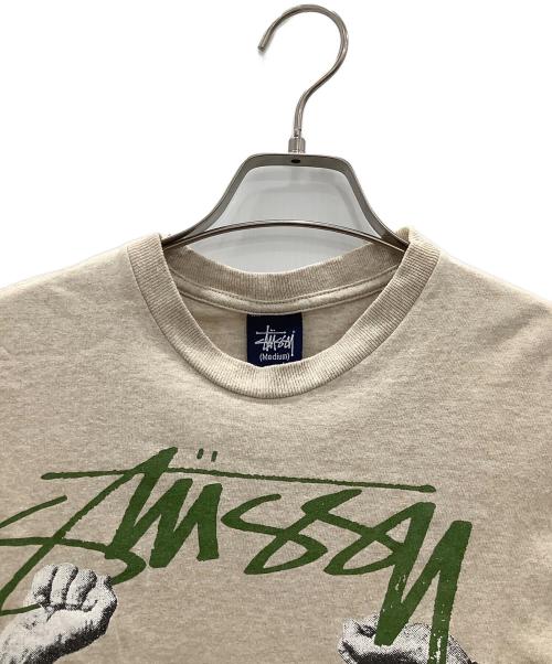stussy（ステューシー）stussy (ステューシー) 半袖カットソー ベージュ サイズ:SIZE Mの古着・服飾アイテム