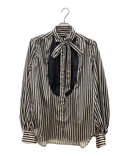 SWITCHBLADE（スイッチブレード）SWITCHBLADE (スイッチブレード) 長袖シャツ　BISHOP SLEEVE STRIPED PIRATE SHIRT ブラック サイズ:Sの古着・服飾アイテム