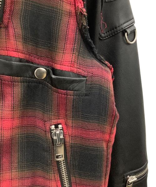 DIESEL（ディーゼル）DIESEL (ディーゼル) L-NORMAN JACKET レッド×ブラック サイズ:Mの古着・服飾アイテム