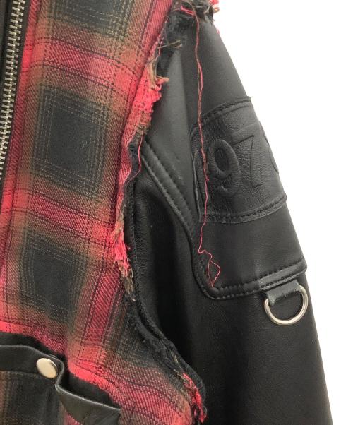 DIESEL（ディーゼル）DIESEL (ディーゼル) L-NORMAN JACKET レッド×ブラック サイズ:Mの古着・服飾アイテム