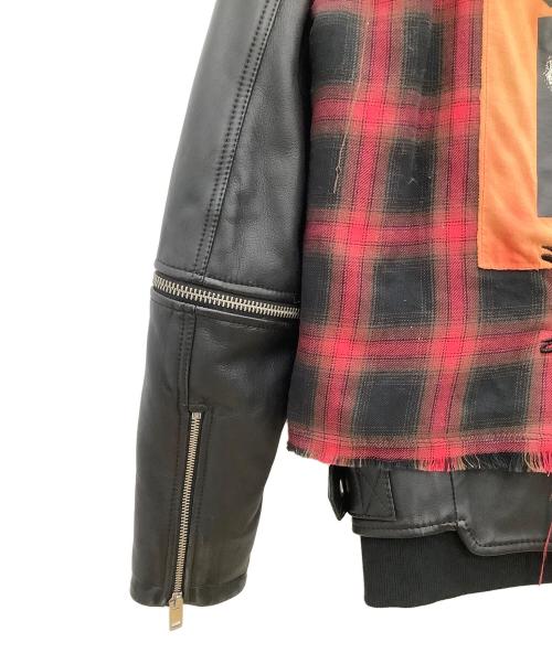 DIESEL（ディーゼル）DIESEL (ディーゼル) L-NORMAN JACKET レッド×ブラック サイズ:Mの古着・服飾アイテム