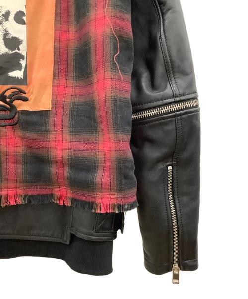 DIESEL（ディーゼル）DIESEL (ディーゼル) L-NORMAN JACKET レッド×ブラック サイズ:Mの古着・服飾アイテム