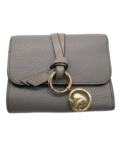 Chloe（クロエ）Chloe (クロエ) アルファベット スモールトリフォールドウォレット カシミヤグレーの古着・服飾アイテム