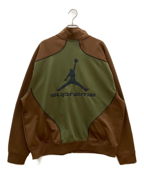SUPREME（シュプリーム）SUPREME (シュプリーム) NIKE (ナイキ) トラックジャケット　Tricot Track Jacket ブラウン×グリーン サイズ:Ｌの古着・服飾アイテム
