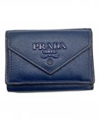 PRADAプラダ）の古着「3つ折り財布　サファイアーノ」｜ネイビー