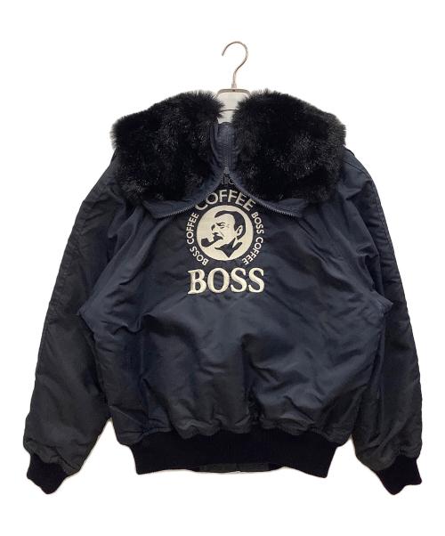 BOSS COFFEE（ボス コーヒー）BOSS COFFEE (ボス コーヒー) フライトジャケット ネイビー サイズ:LLの古着・服飾アイテム