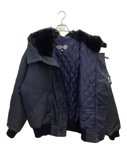 BOSS COFFEE（ボス コーヒー）BOSS COFFEE (ボス コーヒー) フライトジャケット ネイビー サイズ:LLの古着・服飾アイテム