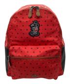 COACH×DISNEYコーチ×ディズニー）の古着「リュック」｜レッド×ブラック
