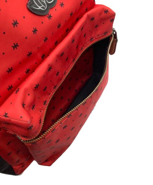 COACH（コーチ）COACH (コーチ) DISNEY (ディズニー) リュック レッド×ブラックの古着・服飾アイテム