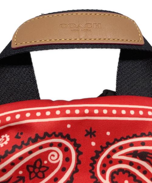 COACH（コーチ）COACH (コーチ) DISNEY (ディズニー) リュック レッド×ブラックの古着・服飾アイテム