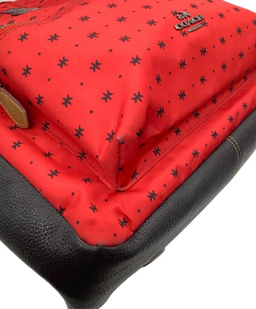 COACH（コーチ）COACH (コーチ) DISNEY (ディズニー) リュック レッド×ブラックの古着・服飾アイテム