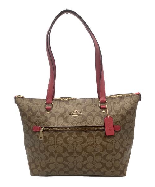 COACH（コーチ）COACH (コーチ) トートバッグ　シグネチャー ベージュの古着・服飾アイテム