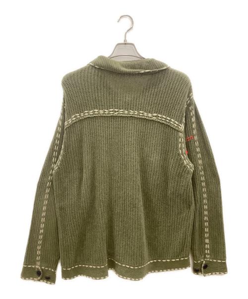 PHINGERIN（フィンガリン）PHINGERIN (フィンガリン) ニットカーディガン グリーン サイズ:Lの古着・服飾アイテム