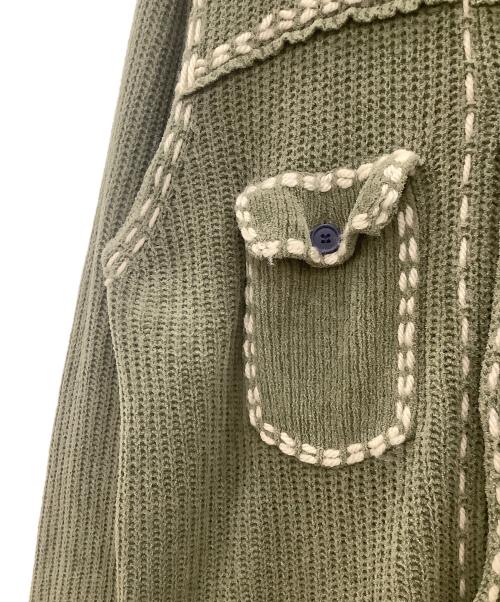 PHINGERIN（フィンガリン）PHINGERIN (フィンガリン) ニットカーディガン グリーン サイズ:Lの古着・服飾アイテム