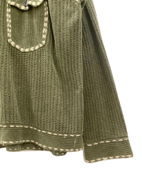 PHINGERIN（フィンガリン）PHINGERIN (フィンガリン) ニットカーディガン グリーン サイズ:Lの古着・服飾アイテム