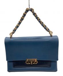 MICHAEL KORS（マイケルコース）の古着「Cece ミディアム ツートーン レザー ショルダーバッグ 」｜ネイビー