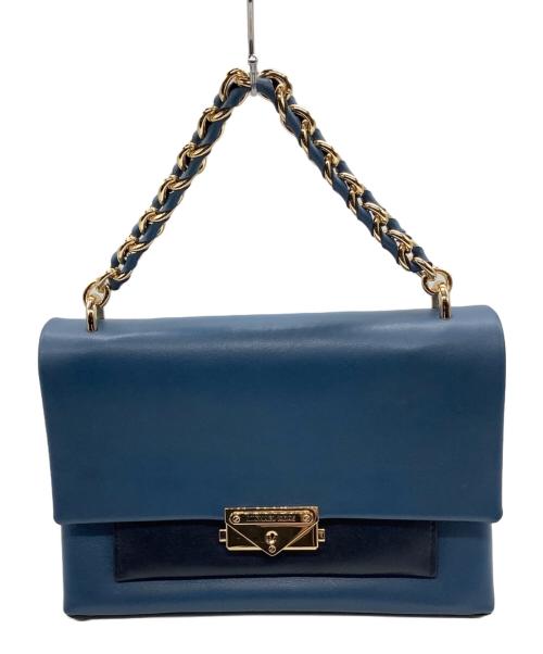 MICHAEL KORS（マイケルコース）MICHAEL KORS (マイケルコース) Cece ミディアム ツートーン レザー ショルダーバッグ  ネイビーの古着・服飾アイテム