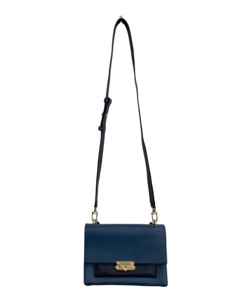 MICHAEL KORS（マイケルコース）MICHAEL KORS (マイケルコース) Cece ミディアム ツートーン レザー ショルダーバッグ  ネイビーの古着・服飾アイテム