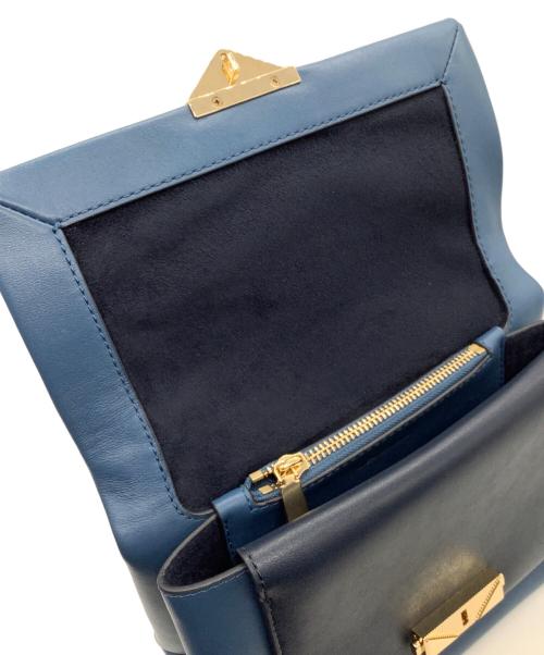 MICHAEL KORS（マイケルコース）MICHAEL KORS (マイケルコース) Cece ミディアム ツートーン レザー ショルダーバッグ  ネイビーの古着・服飾アイテム