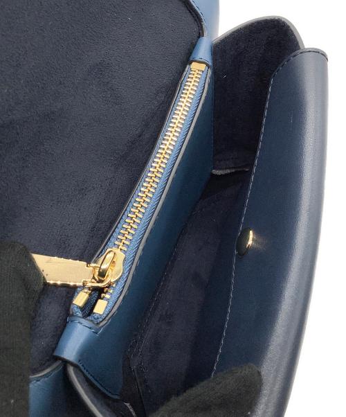 MICHAEL KORS（マイケルコース）MICHAEL KORS (マイケルコース) Cece ミディアム ツートーン レザー ショルダーバッグ  ネイビーの古着・服飾アイテム