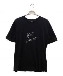 Saint Laurent Paris（サンローランパリ）の古着「半袖カットソー」｜ブラック