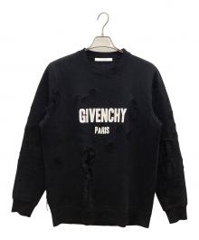 GIVENCHY（ジバンシィ）の古着「デストロイ加工スウェット」｜ブラック