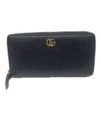 GUCCIグッチ）の古着「長財布　ダブルGジップアラウンドウォレット」｜ブラック