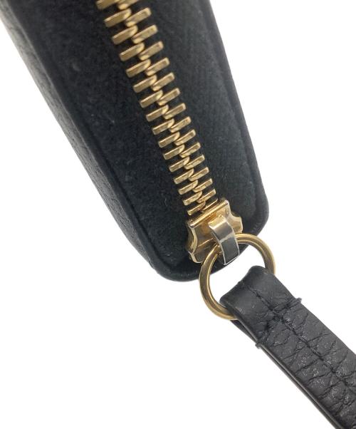 GUCCI（グッチ）GUCCI (グッチ) 長財布　ダブルGジップアラウンドウォレット ブラックの古着・服飾アイテム