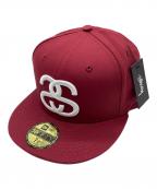 New Era×stussyニューエラ×ステューシー）の古着「キャップ」｜レッド