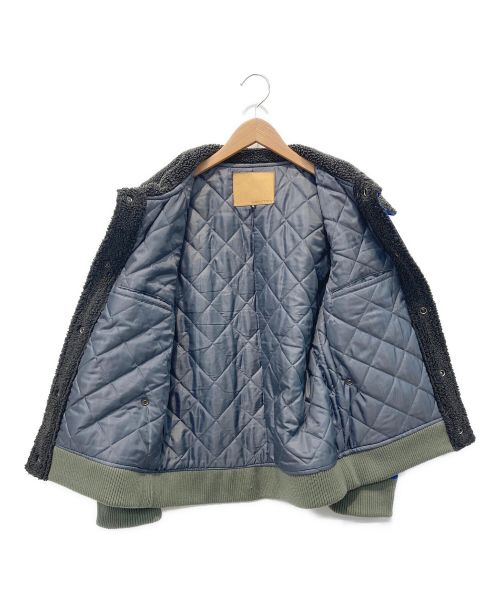 AYUITE（アユイテ）AYUITE (アユイテ) ボアジャケット ブラック×ブルー サイズ:2の古着・服飾アイテム