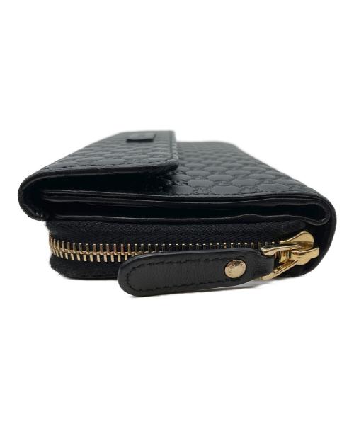 GUCCI（グッチ）GUCCI (グッチ) 長財布 マイクログッチシマ ブラックの古着・服飾アイテム