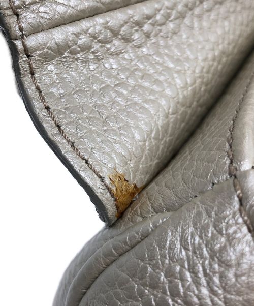 CELINE（セリーヌ）CELINE (セリーヌ) レザーハンドバッグ アイボリーの古着・服飾アイテム