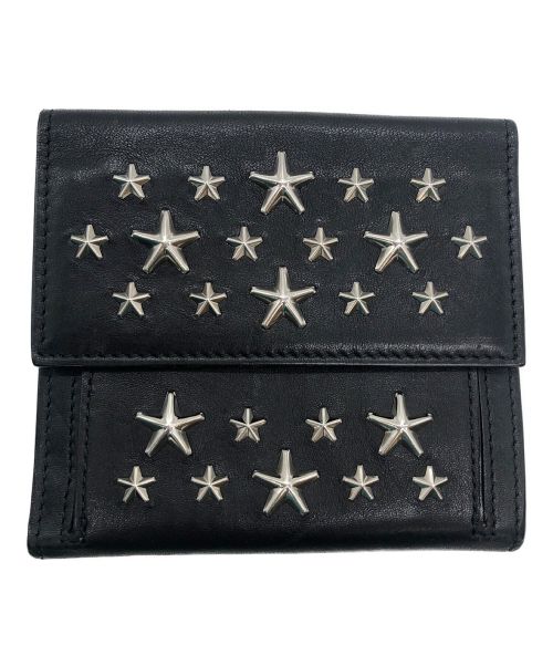 JIMMY CHOO（ジミーチュウ）JIMMY CHOO (ジミーチュウ) 3つ折り財布 FRIDA ブラックの古着・服飾アイテム