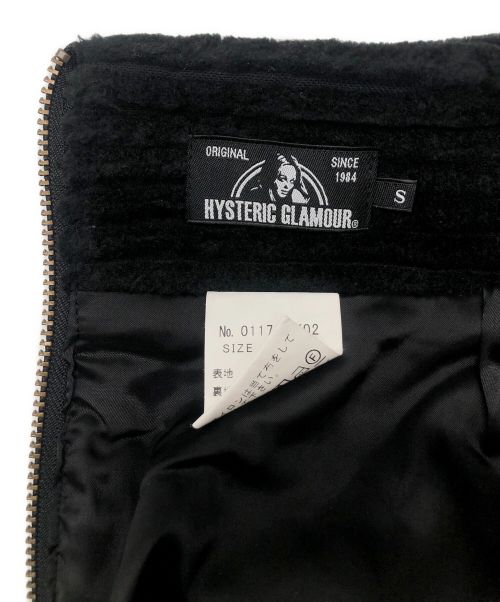 Hysteric Glamour（ヒステリックグラマー）Hysteric Glamour (ヒステリックグラマー) コーデュロイAラインスカート ブラック サイズ:Sの古着・服飾アイテム