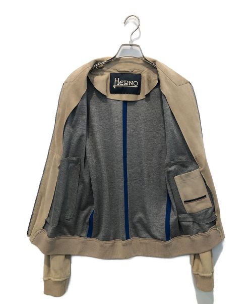 HERNO（ヘルノ）HERNO (ヘルノ) スエードレザーブルゾン ベージュ サイズ:46の古着・服飾アイテム