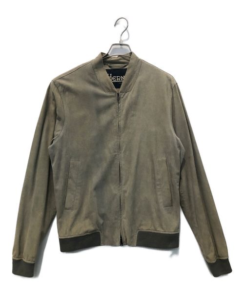 HERNO（ヘルノ）HERNO (ヘルノ) スエードレザーブルゾン ベージュ サイズ:46の古着・服飾アイテム