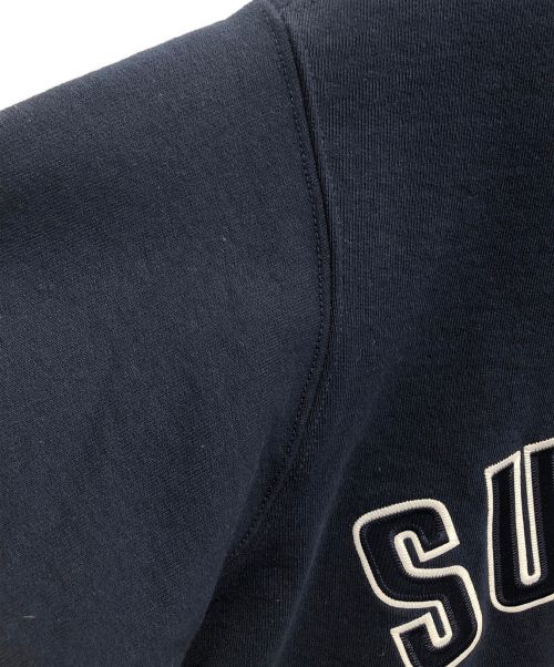 SUPREME（シュプリーム）SUPREME (シュプリーム) SPLIT CREWNECK SWEAT SHIRT レッド×ネイビー サイズ:Sの古着・服飾アイテム