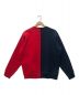 SUPREME (シュプリーム) SPLIT CREWNECK SWEAT SHIRT レッド×ネイビー サイズ:S：14000円