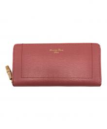 Samantha Thavasa Deluxe（サマンサタバサ デラックス）の古着「ラウンドファスナー長財布」｜コーラルピンク