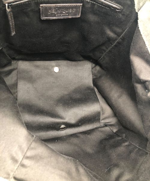 Yves Saint Laurent（イヴサンローラン）Yves Saint Laurent (イヴサンローラン) エナメルトートバッグ ダウンタウン カーキの古着・服飾アイテム