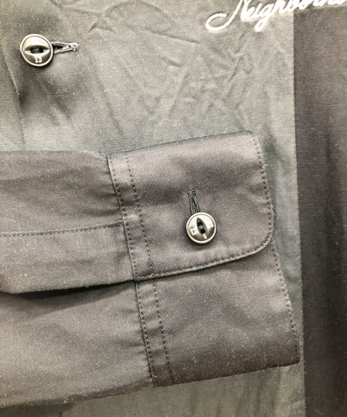 NEIGHBORHOOD（ネイバーフッド）NEIGHBORHOOD (ネイバーフッド) 切替レーヨンシャツ ブラック サイズ:Sの古着・服飾アイテム