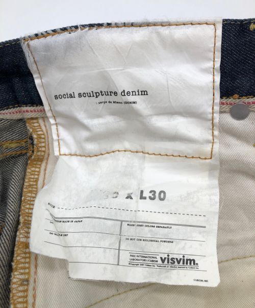 VISVIM（ビズビム）VISVIM (ビズビム) デニムパンツ SOCIAL SCULPTURE DENIM 04R ブルー サイズ:W30×L30の古着・服飾アイテム