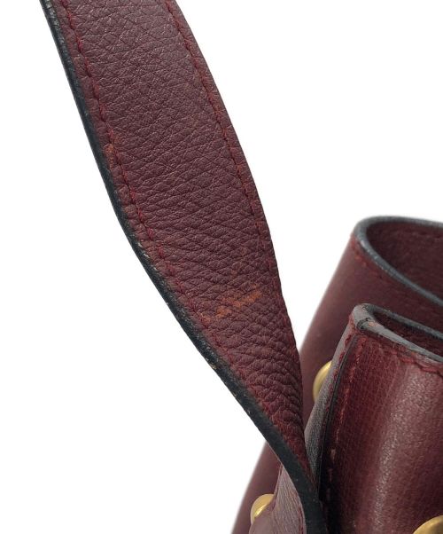 Cartier（カルティエ）Cartier (カルティエ) 巾着型ショルダーバッグ マストライン ボルドーの古着・服飾アイテム