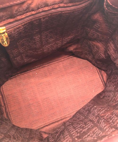 Cartier（カルティエ）Cartier (カルティエ) 巾着型ショルダーバッグ マストライン ボルドーの古着・服飾アイテム