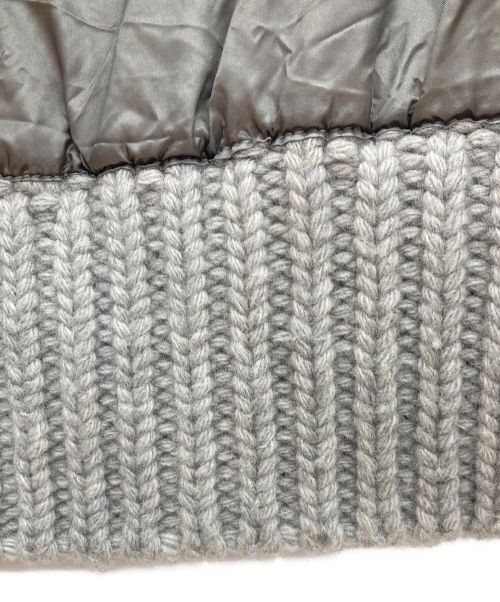 HERNO（ヘルノ）HERNO (ヘルノ) ウォーターレペレントナイロン×3ゲージウールハイブリッドダウンニットブルゾン グレー サイズ:48の古着・服飾アイテム