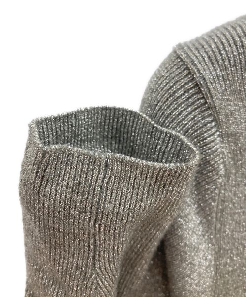 ETRE TOKYO（エトレトウキョウ）ETRE TOKYO (エトレトウキョウ) オープンバックラメニットドレスワンピース グレー サイズ:Fの古着・服飾アイテム