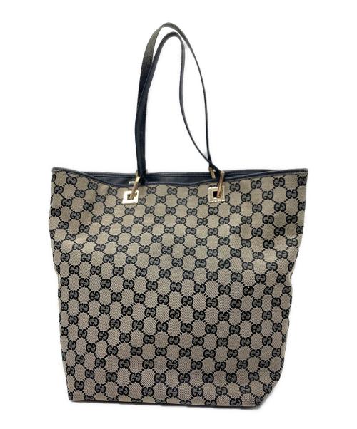 GUCCI（グッチ）GUCCI (グッチ) GGキャンバス ベージュ×ブラックの古着・服飾アイテム