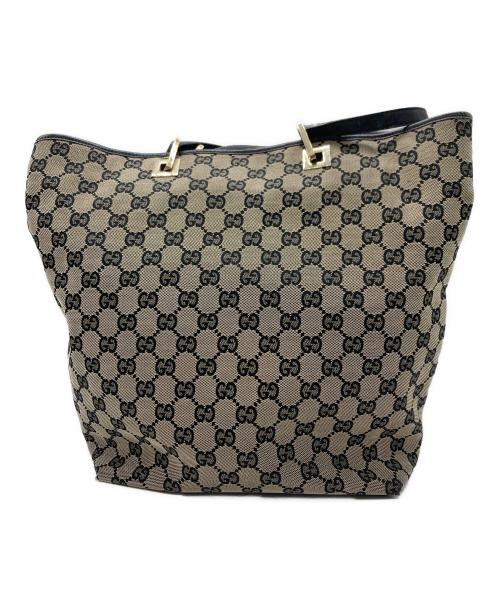 GUCCI（グッチ）GUCCI (グッチ) GGキャンバス ベージュ×ブラックの古着・服飾アイテム