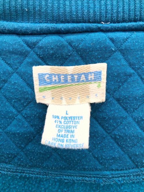 CHEETAH（チーター）CHEETAH (チーター) 90sスウェットブルゾン　古着 ブルー サイズ:Lの古着・服飾アイテム
